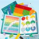 Livro Magnético de Frações Montessori Infantil – Aprendizagem Matemática e Raciocínio Lógico